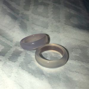 Pink stone stacked ring